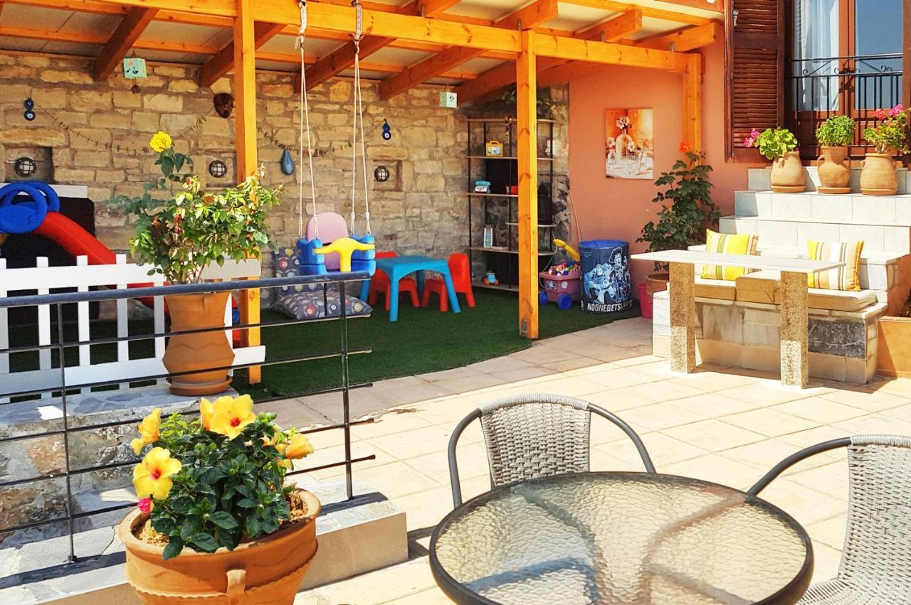 Villa Sunset With Stunning Sea View, Kids Area And Hammocks On Roof Terrace Agia Triada Экстерьер фото