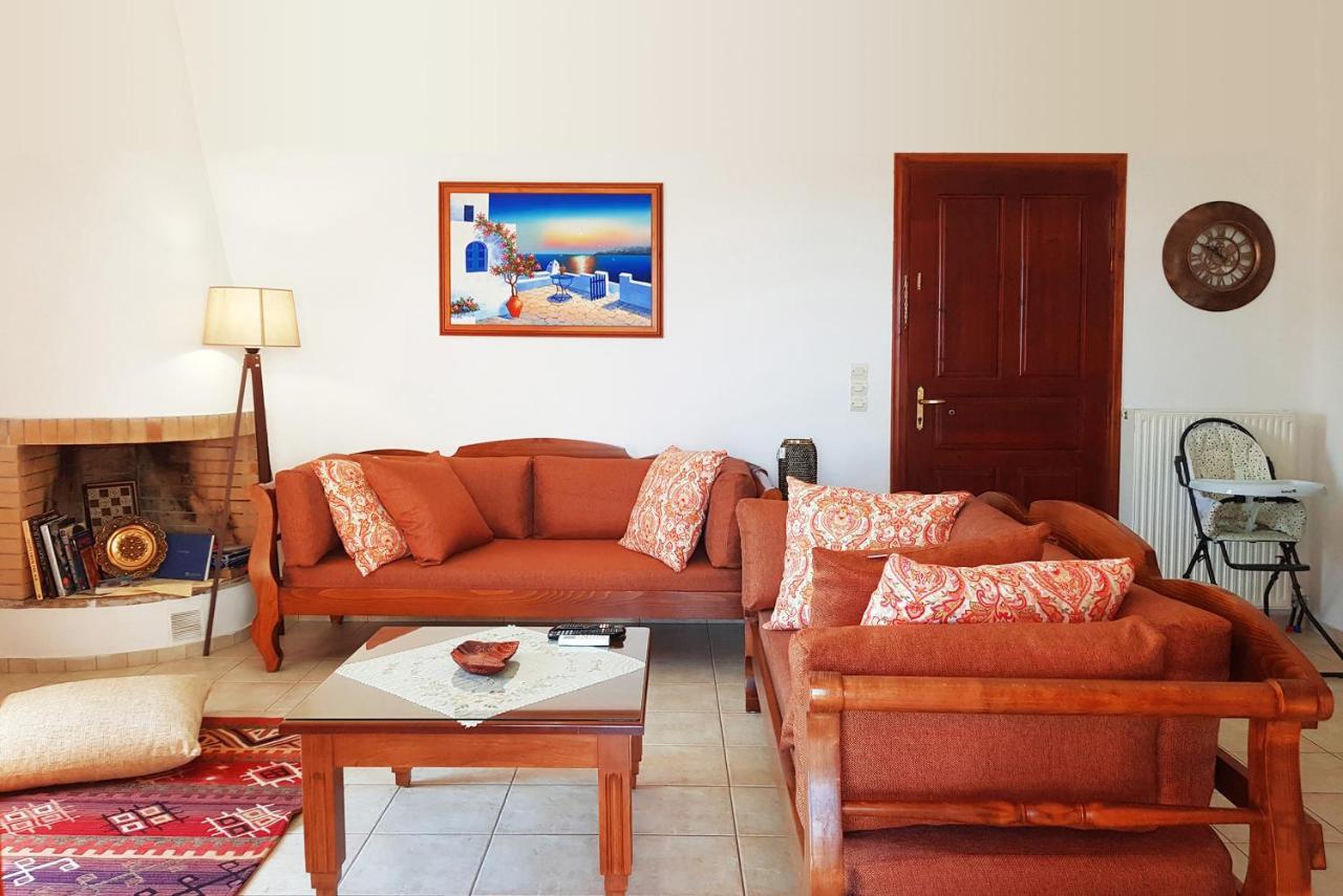 Villa Sunset With Stunning Sea View, Kids Area And Hammocks On Roof Terrace Agia Triada Экстерьер фото