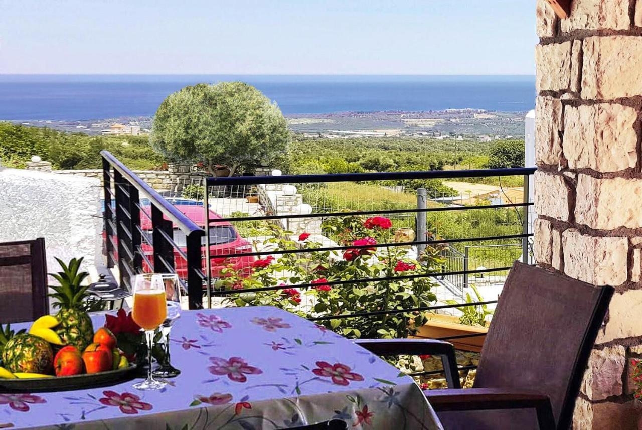 Villa Sunset With Stunning Sea View, Kids Area And Hammocks On Roof Terrace Agia Triada Экстерьер фото