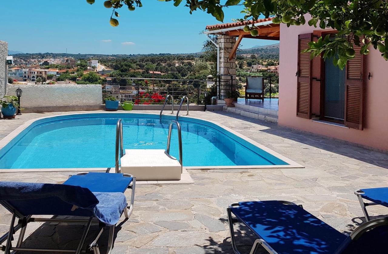 Villa Sunset With Stunning Sea View, Kids Area And Hammocks On Roof Terrace Agia Triada Экстерьер фото