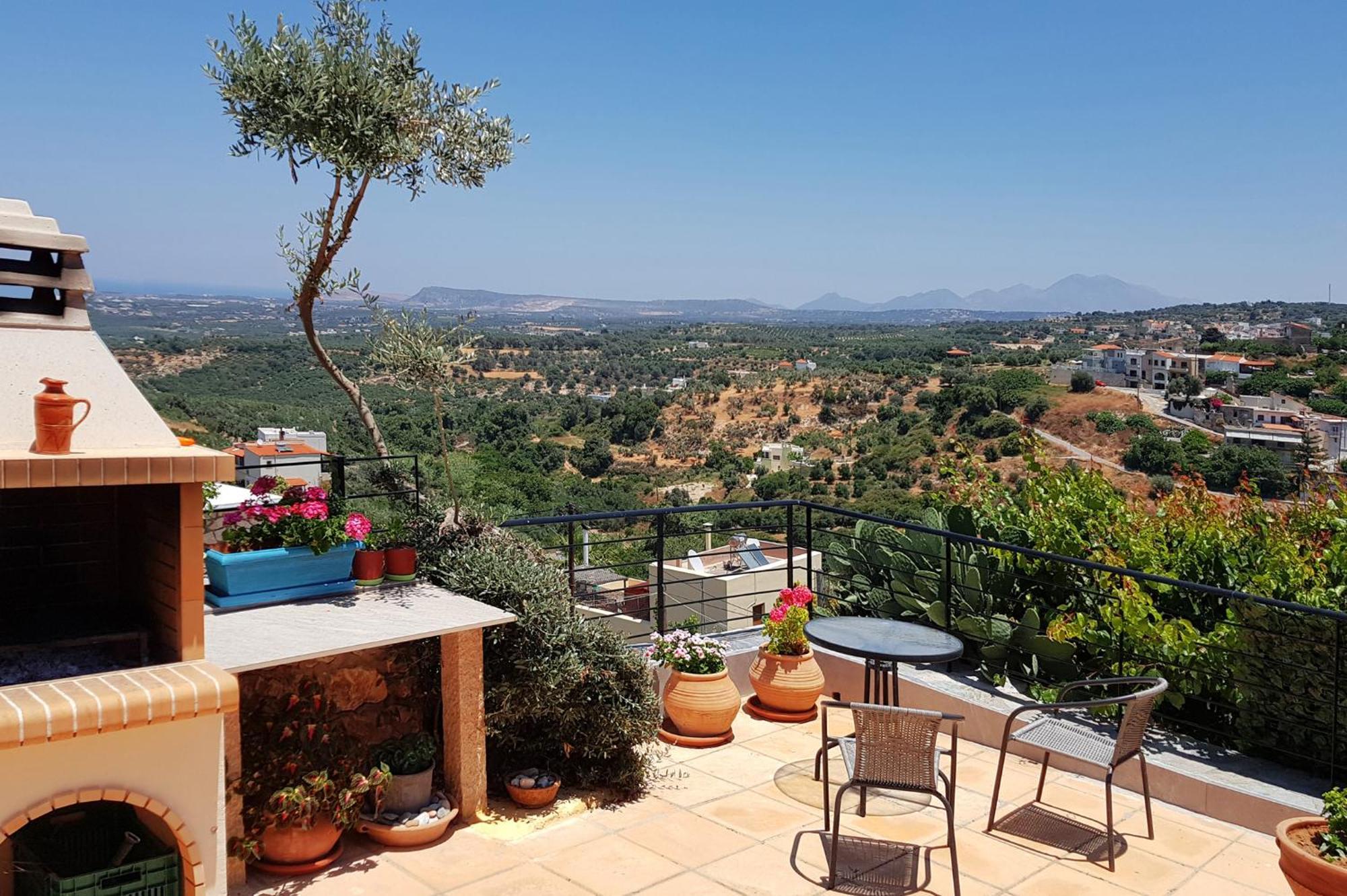 Villa Sunset With Stunning Sea View, Kids Area And Hammocks On Roof Terrace Agia Triada Экстерьер фото